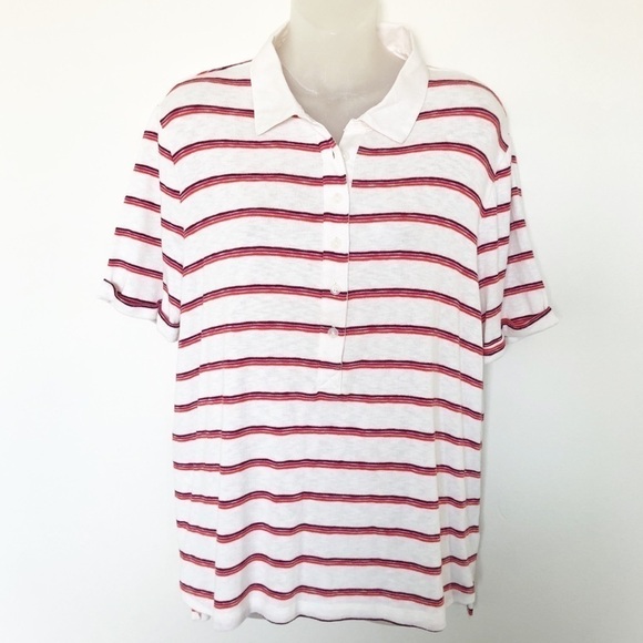 Universal Thread Womens Striped Short Sleeve Top Sz XXL - Picture 2 of 8